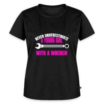 Werkzeug Mädchen Handwerk Damen Handwerker Frau - Frauen Premium Bio T-Shirt - Schwarz - Vorne - Selfina (174cm)
