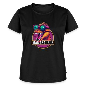 Mama Muttertag Sprüche Mamasaurus Spruch Geschenk - Frauen Premium Bio T-Shirt - Schwarz - Vorne - Selfina (174cm)