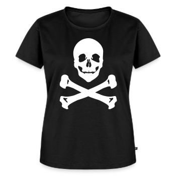 Pirate skull - Women's Premium Organic T-shirt - black - Front - Selfina (174cm)