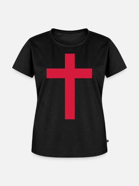 kreuz - Frauen Premium Bio T-Shirt - Schwarz