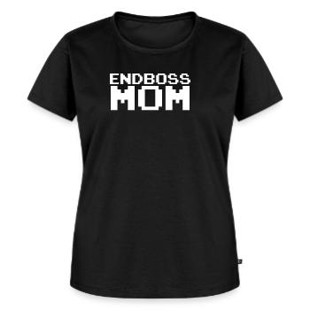 Endboss Gamer Mom Mutter Geschenk - Frauen Premium Bio T-Shirt - Schwarz - Vorne - Selfina (174cm)