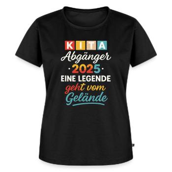 Kita Abgänger 2025 Legende - Frauen Premium Bio T-Shirt - Schwarz - Vorne - Selfina (174cm)