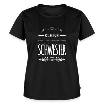 Kleine Schwester - Frauen Premium Bio T-Shirt - Schwarz - Vorne - Selfina (174cm)
