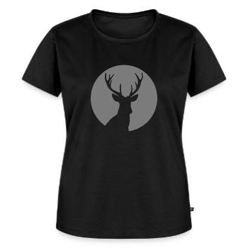 Bois de lune de cerf - T-shirt Premium bio Femme - noir - Devant - Selfina (174cm)