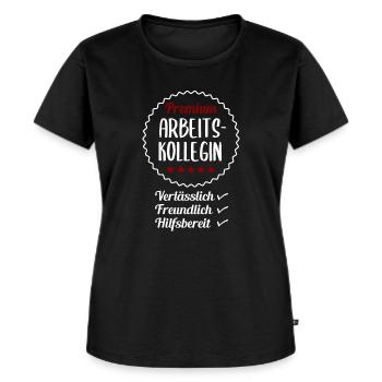 Beste Arbeitskollegin Spruch Geschenk Damen - Frauen Premium Bio T-Shirt - Schwarz - Vorne - Selfina (174cm)