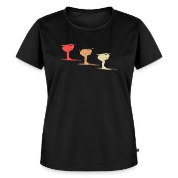 Farbvielfalt Biathlon-Disziplin - Frauen Premium Bio T-Shirt - Schwarz - Vorne - Selfina (174cm)