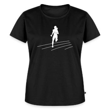 L’élégance dans la course à pied - Relay Runner Power - T-shirt Premium bio Femme - noir - Devant - Selfina (174cm)