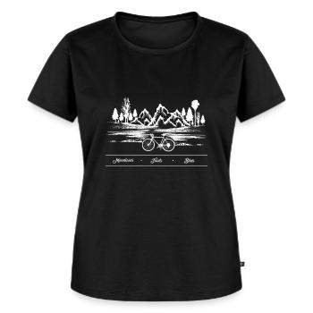 Fahrrad cooles Fahrrad lustiges Fahrrad-Liebhaber-perfektes Geschenk - Frauen Premium Bio T-Shirt - Schwarz - Vorne - Selfina (174cm)