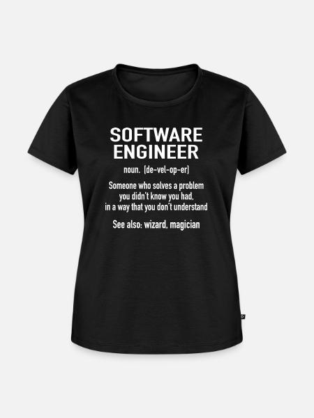 Software Engineer Engineering Definition - Frauen Premium Bio T-Shirt - Schwarz