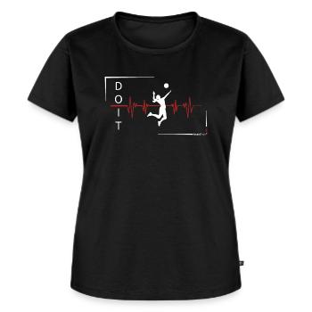 Volleyball player - pulse - Women's Premium Organic T-shirt - black - Front - Selfina (174cm)