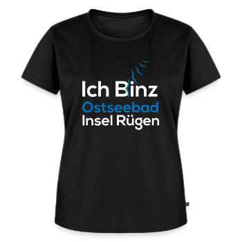 Ich Binz (Rügen-Edition) - Frauen Premium Bio T-Shirt - Schwarz - Vorne - Selfina (174cm)