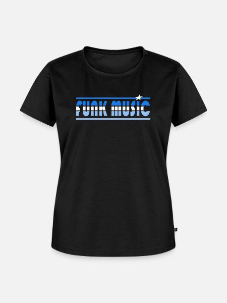 Funk Musik Funky Retro - Frauen Premium Bio T-Shirt - Schwarz