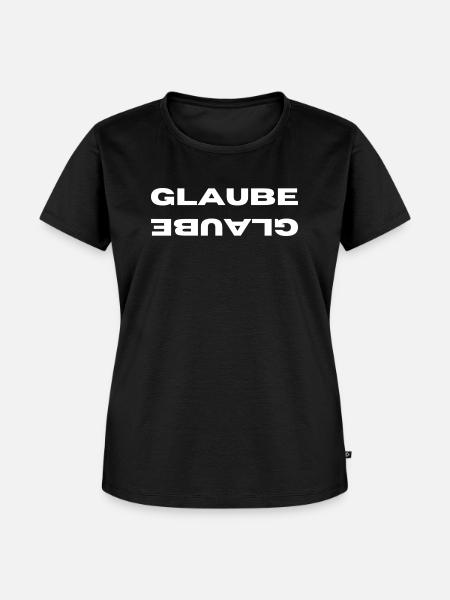 GLAUBE - Frauen Premium Bio T-Shirt - Schwarz