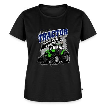 Tractor - tractor - farmer - farmer - Women's Premium Organic T-shirt - black - Front - Selfina (174cm)