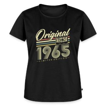 Original 1965 Jahrgang Vintage Geburtstag Retro - Frauen Premium Bio T-Shirt - Schwarz - Vorne - Selfina (174cm)