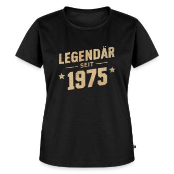 Legendary since 1975 - Women's Premium Organic T-shirt - black - Front - Selfina (174cm)