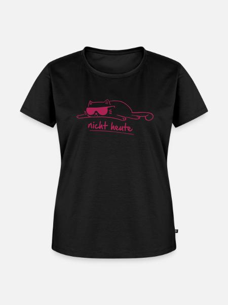 nicht heute - Frauen Premium Bio T-Shirt - Schwarz