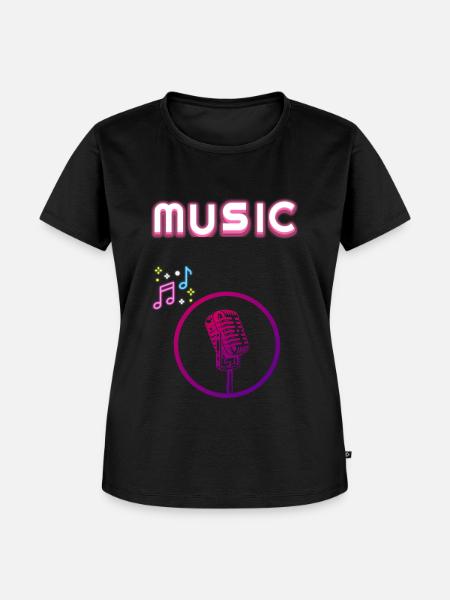 Music - Frauen Premium Bio T-Shirt - Schwarz
