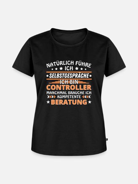 Ich führe Selbstgespräche - Controller Edition - Frauen Premium Bio T-Shirt - Schwarz