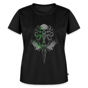 Gefallener Engel - Frauen Premium Bio T-Shirt - Schwarz - Vorne - Selfina (174cm)
