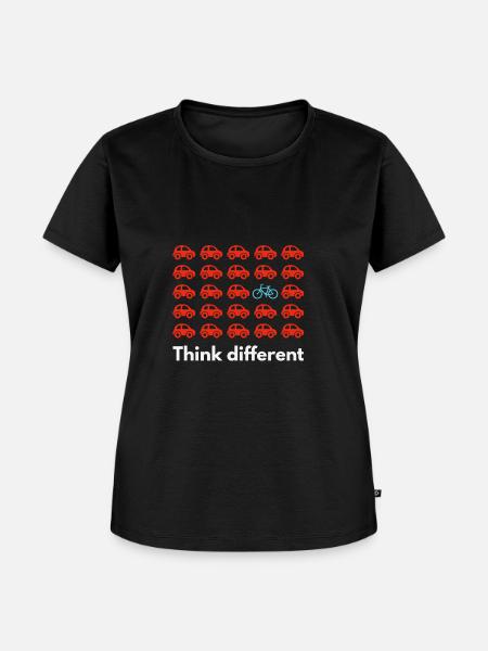 Think Different, Ride a Bike - Frauen Premium Bio T-Shirt - Schwarz
