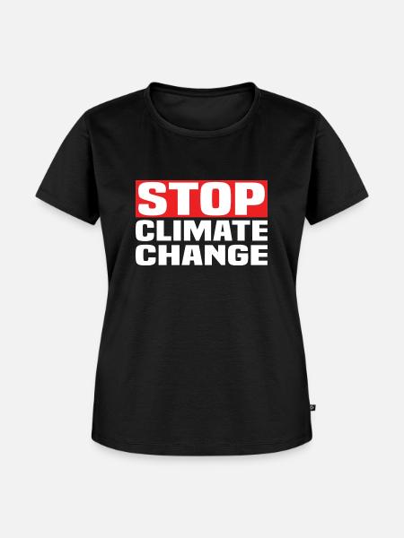 Stop Climate Change - Frauen Premium Bio T-Shirt - Schwarz