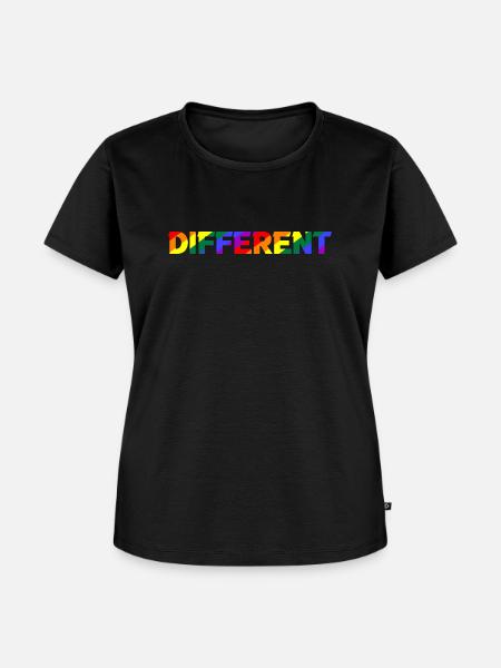 Different Regenbogen Pride - Frauen Premium Bio T-Shirt - Schwarz
