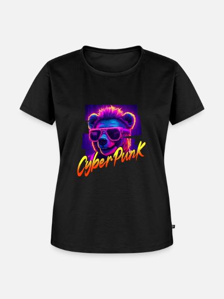 Cyberpunk-Bär - Frauen Premium Bio T-Shirt - Schwarz