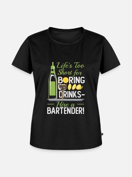 Boring Drinks - Frauen Premium Bio T-Shirt - Schwarz