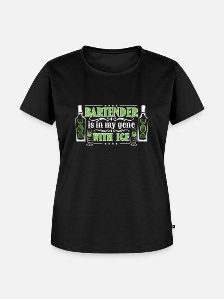 bartender gene - Frauen Premium Bio T-Shirt - Schwarz
