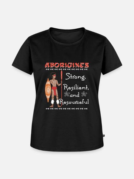 Aborigines Strong - Frauen Premium Bio T-Shirt - Schwarz