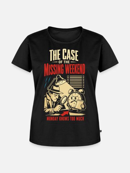 Der Fall des verschwundenen Wochenendes - Frauen Premium Bio T-Shirt - Schwarz