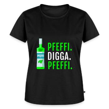 Pfefferminz Likör Pfeffi Vatertag Sauf - Frauen Premium Bio T-Shirt - Schwarz - Vorne - Selfina (174cm)