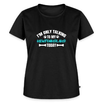 Newfoundland Neufundländer - Frauen Premium Bio T-Shirt - Schwarz - Vorne - Selfina (174cm)