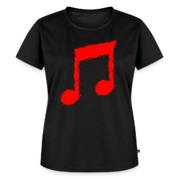 Music note music - Women's Premium Organic T-shirt - black - Front - Selfina (174cm)