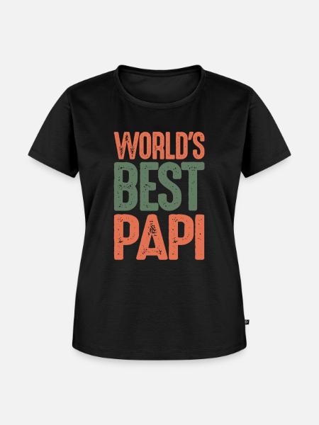 Bester Papi - Frauen Premium Bio T-Shirt - Schwarz