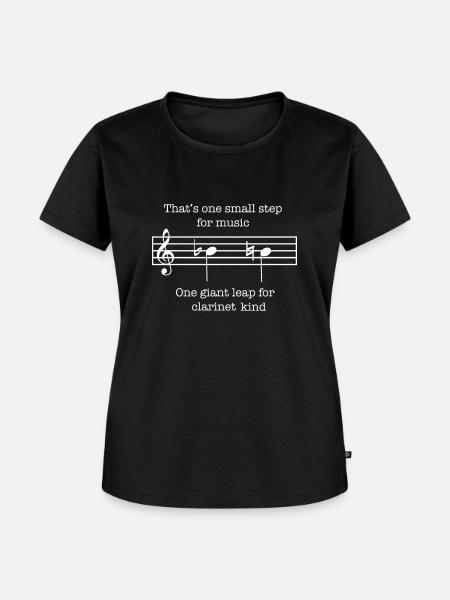 Klarinette - Frauen Premium Bio T-Shirt - Schwarz