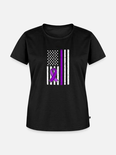 Lila Schleife. Überdosis-bewusstsein - Frauen Premium Bio T-Shirt - Schwarz