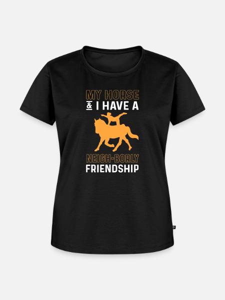 Mein Pferd - Frauen Premium Bio T-Shirt - Schwarz
