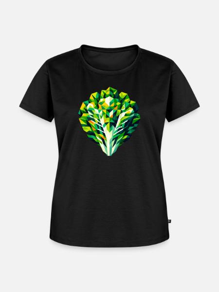 Abstrakter geometrischer Salat - Farbgestaltung - Frauen Premium Bio T-Shirt - Schwarz