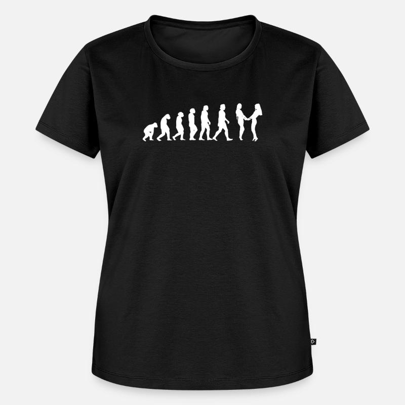 Lgbtq Regenbogenflagge Lesbisch Evolution Queer - Frauen Premium Bio T-Shirt - Schwarz