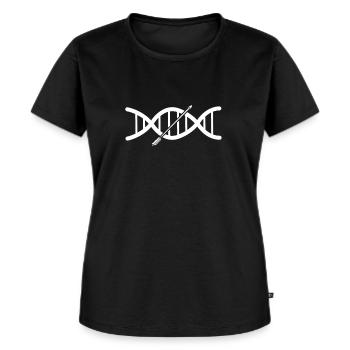 Tir à l’arc Archer Longbow Target - T-shirt Premium bio Femme - noir - Devant - Selfina (174cm)