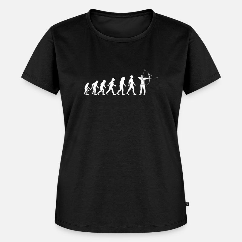 Łucznictwo: Archer, Longbow, Evolution; - Ekologiczna damska koszulka Premium - czarny