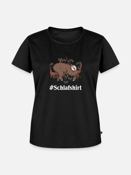 Faultiere Schlafshirt Faultier - Frauen Premium Bio T-Shirt - Schwarz