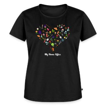 Ich liebe meinen Garten - Frauen Premium Bio T-Shirt - Schwarz - Vorne - Selfina (174cm)