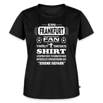 Fußball Fan Fussballverein Frankfurt - Frauen Premium Bio T-Shirt - Schwarz - Vorne - Selfina (174cm)