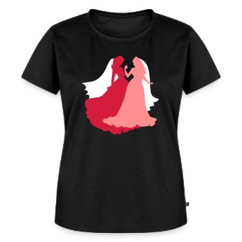 gayheiratet lesbiennes - T-shirt Premium bio Femme - noir - Devant - Selfina (174cm)