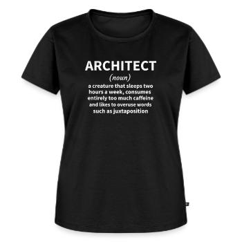 Architecture cadeau architecte architecte étudiant en architecture - T-shirt Premium bio Femme - noir - Devant - Selfina (174cm)