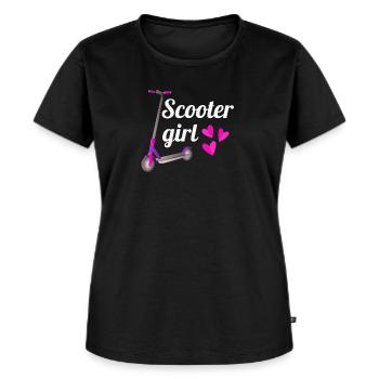 Roller Geschenke Für Mädchen Scooter Tretroller - Frauen Premium Bio T-Shirt - Schwarz - Vorne - Selfina (174cm)