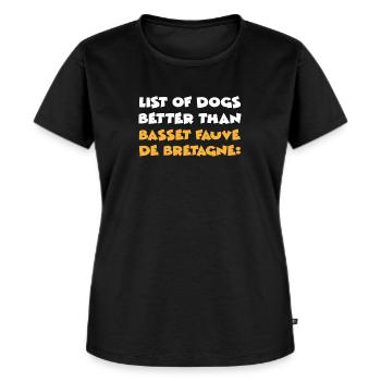 Basset Fauve de Bretagne - Women's Premium Organic T-shirt - black - Front - Selfina (174cm)